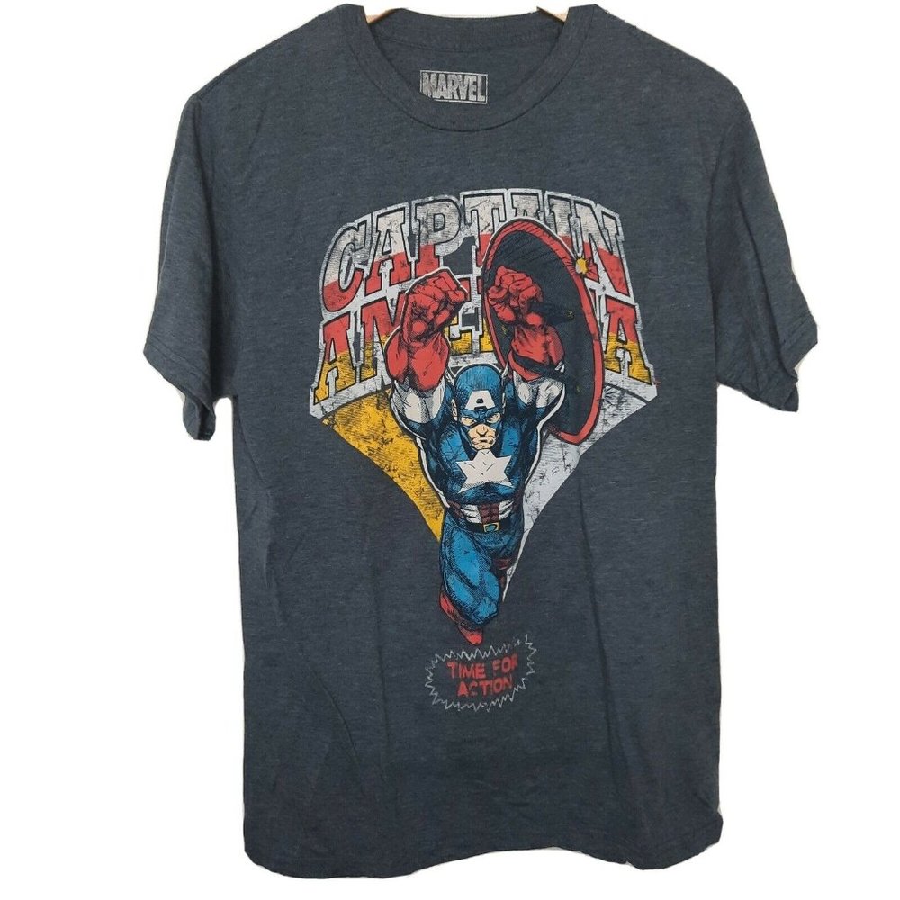 Marvel Captain America Time For Action Graphic Tee